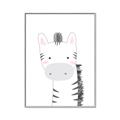 Picture of Gray Zebra _GroupedProduct_Rectangle_Portrait_Mini_ _GroupedProduct_Rectangle_Portrait_Canvas_Framed_