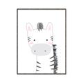 Picture of Gray Zebra _GroupedProduct_Rectangle_Portrait_Mini_ _GroupedProduct_Rectangle_Portrait_Canvas_Framed_