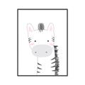 Picture of Gray Zebra _GroupedProduct_Rectangle_Portrait_Mini_ _GroupedProduct_Rectangle_Portrait_Canvas_Framed_
