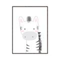 Picture of Gray Zebra _GroupedProduct_Rectangle_Portrait_Mini_ _GroupedProduct_Rectangle_Portrait_Canvas_Framed_