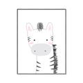 Picture of Gray Zebra _GroupedProduct_Rectangle_Portrait_Mini_ _GroupedProduct_Rectangle_Portrait_Canvas_Framed_