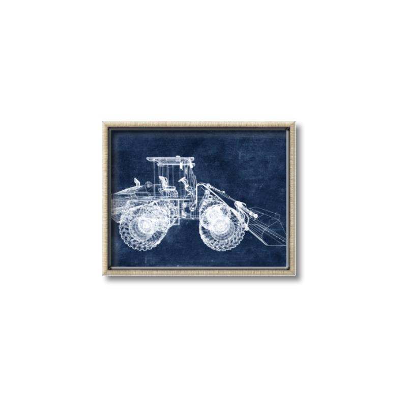 Picture of Tractor Navy I  _GroupedProduct_Rectangle_Landscape_Mini_ _GroupedProduct_Rectangle_Landscape_Canvas_Framed_