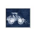 Picture of Tractor Navy I  _GroupedProduct_Rectangle_Landscape_Mini_ _GroupedProduct_Rectangle_Landscape_Canvas_Framed_