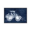 Picture of Tractor Navy I  _GroupedProduct_Rectangle_Landscape_Mini_ _GroupedProduct_Rectangle_Landscape_Canvas_Framed_