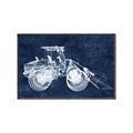 Picture of Tractor Navy I  _GroupedProduct_Rectangle_Landscape_Mini_ _GroupedProduct_Rectangle_Landscape_Canvas_Framed_