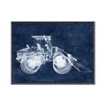 Picture of Tractor Navy I  _GroupedProduct_Rectangle_Landscape_Mini_ _GroupedProduct_Rectangle_Landscape_Canvas_Framed_
