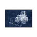 Picture of Tractor Navy II  _GroupedProduct_Rectangle_Landscape_Mini_ _GroupedProduct_Rectangle_Landscape_Canvas_Framed_
