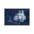 Picture of Tractor Navy II  _GroupedProduct_Rectangle_Landscape_Mini_ _GroupedProduct_Rectangle_Landscape_Canvas_Framed_