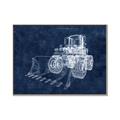 Picture of Tractor Navy II  _GroupedProduct_Rectangle_Landscape_Mini_ _GroupedProduct_Rectangle_Landscape_Canvas_Framed_
