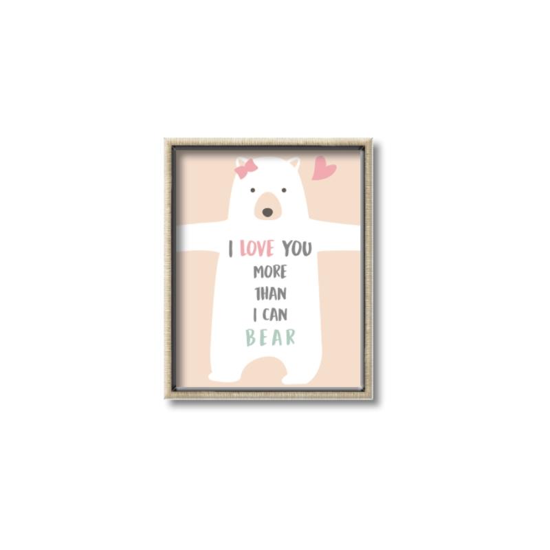 Picture of More than I can Bear Pink  _GroupedProduct_Rectangle_Portrait_Mini_ _GroupedProduct_Rectangle_Portrait_Canvas_Framed_