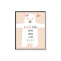 Picture of More than I can Bear Pink  _GroupedProduct_Rectangle_Portrait_Mini_ _GroupedProduct_Rectangle_Portrait_Canvas_Framed_