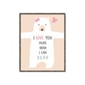 Picture of More than I can Bear Pink  _GroupedProduct_Rectangle_Portrait_Mini_ _GroupedProduct_Rectangle_Portrait_Canvas_Framed_