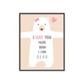 Picture of More than I can Bear Pink  _GroupedProduct_Rectangle_Portrait_Mini_ _GroupedProduct_Rectangle_Portrait_Canvas_Framed_