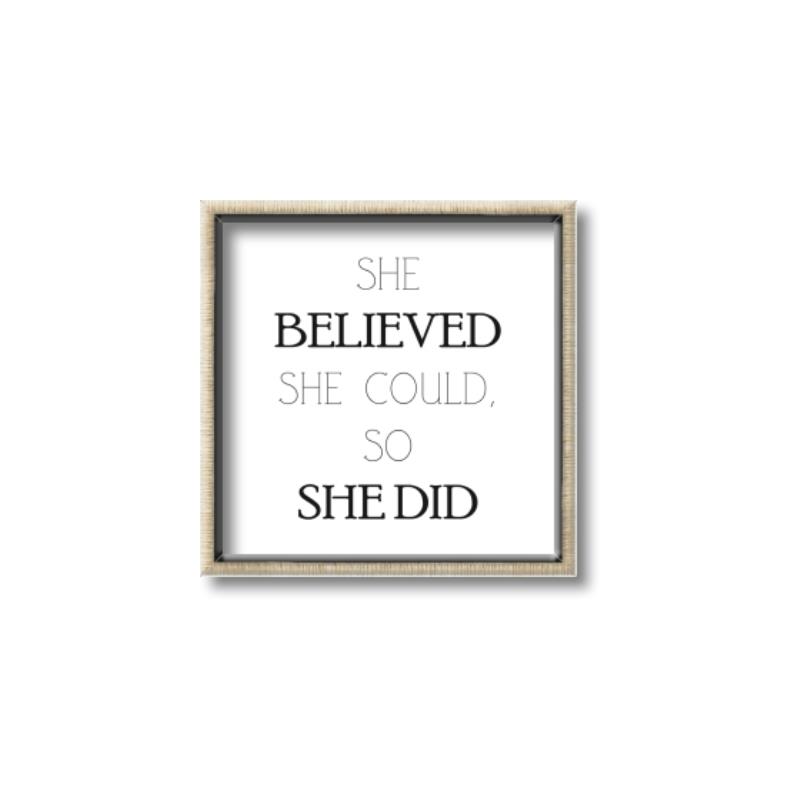 Picture of She Believed _GroupedProduct_Square_Mini_ _GroupedProduct_Square_Canvas_Framed_