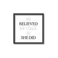 Picture of She Believed _GroupedProduct_Square_Mini_ _GroupedProduct_Square_Canvas_Framed_
