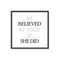 Picture of She Believed _GroupedProduct_Square_Mini_ _GroupedProduct_Square_Canvas_Framed_