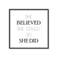 Picture of She Believed _GroupedProduct_Square_Mini_ _GroupedProduct_Square_Canvas_Framed_