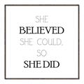 Picture of She Believed _GroupedProduct_Square_Mini_ _GroupedProduct_Square_Canvas_Framed_
