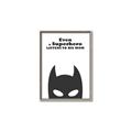 Picture of Superhero Listens II _GroupedProduct_Rectangle_Portrait_Mini_ _GroupedProduct_Rectangle_Portrait_Canvas_Framed_