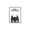 Picture of Superhero Listens II _GroupedProduct_Rectangle_Portrait_Mini_ _GroupedProduct_Rectangle_Portrait_Canvas_Framed_