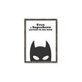 Picture of Superhero Listens II _GroupedProduct_Rectangle_Portrait_Mini_ _GroupedProduct_Rectangle_Portrait_Canvas_Framed_