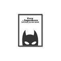 Picture of Superhero Listens II _GroupedProduct_Rectangle_Portrait_Mini_ _GroupedProduct_Rectangle_Portrait_Canvas_Framed_