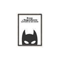 Picture of Superhero Listens II _GroupedProduct_Rectangle_Portrait_Mini_ _GroupedProduct_Rectangle_Portrait_Canvas_Framed_