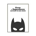 Picture of Superhero Listens II _GroupedProduct_Rectangle_Portrait_Mini_ _GroupedProduct_Rectangle_Portrait_Canvas_Framed_