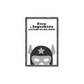 Picture of Superhero Listen I _GroupedProduct_Rectangle_Portrait_Mini_ _GroupedProduct_Rectangle_Portrait_Canvas_Framed_