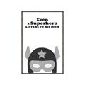 Picture of Superhero Listen I _GroupedProduct_Rectangle_Portrait_Mini_ _GroupedProduct_Rectangle_Portrait_Canvas_Framed_
