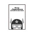 Picture of Superhero Listen I _GroupedProduct_Rectangle_Portrait_Mini_ _GroupedProduct_Rectangle_Portrait_Canvas_Framed_