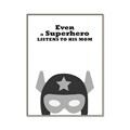 Picture of Superhero Listen I _GroupedProduct_Rectangle_Portrait_Mini_ _GroupedProduct_Rectangle_Portrait_Canvas_Framed_