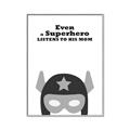 Picture of Superhero Listen I _GroupedProduct_Rectangle_Portrait_Mini_ _GroupedProduct_Rectangle_Portrait_Canvas_Framed_
