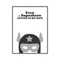 Picture of Superhero Listen I _GroupedProduct_Rectangle_Portrait_Mini_ _GroupedProduct_Rectangle_Portrait_Canvas_Framed_