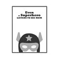 Picture of Superhero Listen I _GroupedProduct_Rectangle_Portrait_Mini_ _GroupedProduct_Rectangle_Portrait_Canvas_Framed_