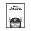 Picture of Superhero Listen I _GroupedProduct_Rectangle_Portrait_Mini_ _GroupedProduct_Rectangle_Portrait_Canvas_Framed_