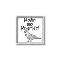 Picture of Hear me Roar Gray _GroupedProduct_Square_Mini_ _GroupedProduct_Square_Canvas_Framed_
