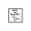 Picture of Hear me Roar Gray _GroupedProduct_Square_Mini_ _GroupedProduct_Square_Canvas_Framed_