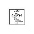 Picture of Hear me Roar Gray _GroupedProduct_Square_Mini_ _GroupedProduct_Square_Canvas_Framed_