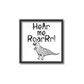 Picture of Hear me Roar Gray _GroupedProduct_Square_Mini_ _GroupedProduct_Square_Canvas_Framed_