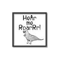 Picture of Hear me Roar Gray _GroupedProduct_Square_Mini_ _GroupedProduct_Square_Canvas_Framed_