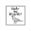 Picture of Hear me Roar Gray _GroupedProduct_Square_Mini_ _GroupedProduct_Square_Canvas_Framed_