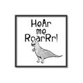 Picture of Hear me Roar Gray _GroupedProduct_Square_Mini_ _GroupedProduct_Square_Canvas_Framed_