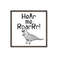 Picture of Hear me Roar Gray _GroupedProduct_Square_Mini_ _GroupedProduct_Square_Canvas_Framed_