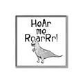 Picture of Hear me Roar Gray _GroupedProduct_Square_Mini_ _GroupedProduct_Square_Canvas_Framed_
