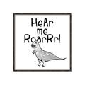 Picture of Hear me Roar Gray _GroupedProduct_Square_Mini_ _GroupedProduct_Square_Canvas_Framed_