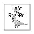 Picture of Hear me Roar Gray _GroupedProduct_Square_Mini_ _GroupedProduct_Square_Canvas_Framed_