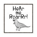 Picture of Hear me Roar Gray _GroupedProduct_Square_Mini_ _GroupedProduct_Square_Canvas_Framed_