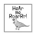 Picture of Hear me Roar Gray _GroupedProduct_Square_Mini_ _GroupedProduct_Square_Canvas_Framed_