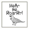 Picture of Hear me Roar Gray _GroupedProduct_Square_Mini_ _GroupedProduct_Square_Canvas_Framed_